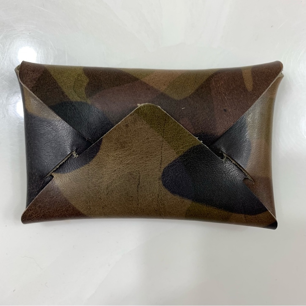 Loyal Stricklin camouflage leather simple envelope card wallet